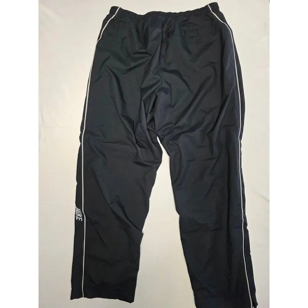 Nike Silver Tag Black Striped Baggy Sweatpants Vintage Y2K Size Xl